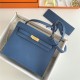 Hermes Kelly Danse 22cm Evercolor WAX Deep Bleu Gold Metal High