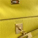 Hermes Kelly Danse 22cm Evercolor WAX Lime Gold Metal High