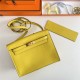 Hermes Kelly Danse 22cm Evercolor WAX Lime Gold Metal High