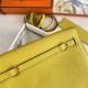 Hermes Kelly Danse 22cm Evercolor WAX Lime Gold Metal High