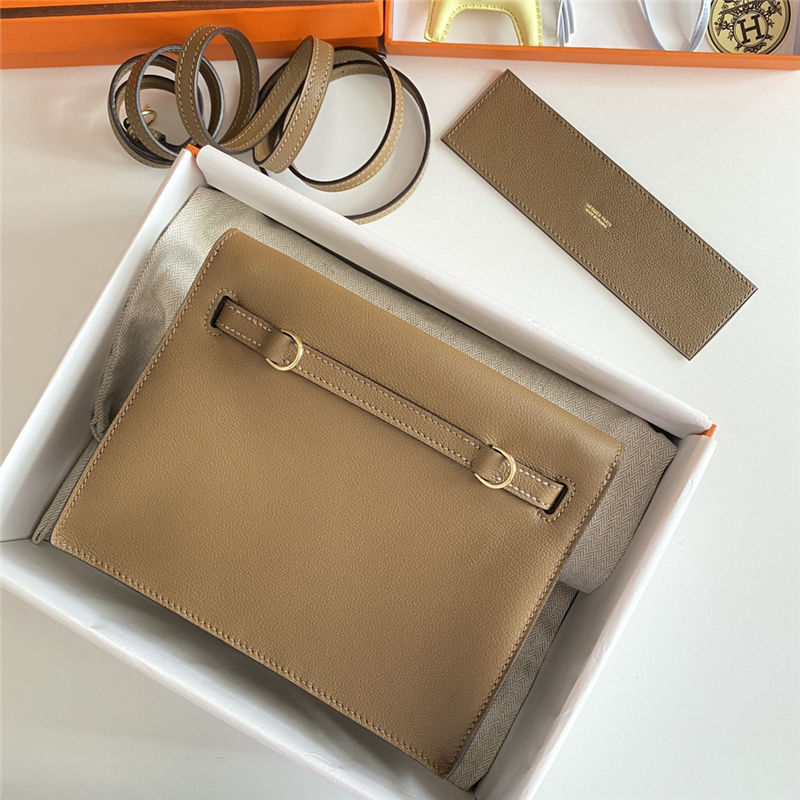 Hermes Kelly Danse 22cm Evercolor WAX Weimer Beige Gold Metal High