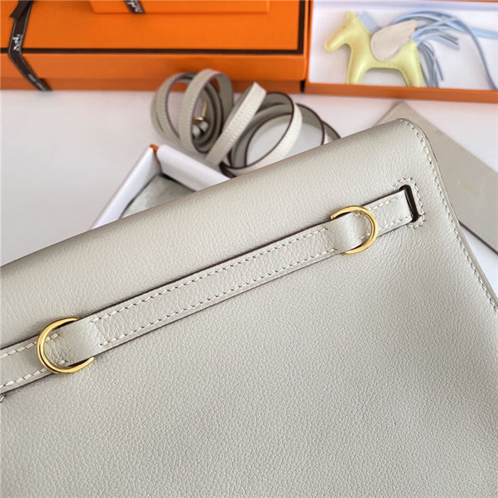 Hermes Kelly Danse 22cm Evercolor WAX Craie Gold Metal High