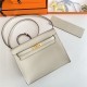 Hermes Kelly Danse 22cm Evercolor WAX Craie Gold Metal High