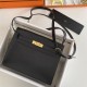 Hermes Kelly Danse 22cm Evercolor WAX Black Gold Metal High