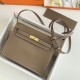 Hermes Kelly Danse 22cm Evercolor WAX Etoupe Gold Metal High