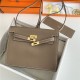 Hermes Kelly Danse 22cm Evercolor WAX Etoupe Gold Metal High