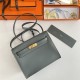 Hermes Kelly Danse 22cm Evercolor WAX Vert Amande Gold Metal High