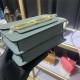 Hermes Roulis 19 bag Evercolor WAX Gold Metal Grey Green High