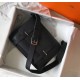 Hermes Steve 35 Messenger Bag In Black Clemence Calfskin High