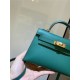 Hermes Kelly Mini II Bag Epsom Leather In Malachite CTN High