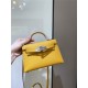 Hermes Kelly Mini II Bag Epsom Leather In Jaune Ambre CTN High