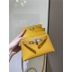 Hermes Kelly Mini II Bag Epsom Leather In Jaune Ambre CTN High