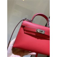 Hermes Kelly Mini II Bag Epsom Leather In Rouge H CTN High