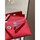 Hermes Kelly Mini II Bag Epsom Leather In Rouge H CTN High