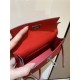 Hermes Kelly Mini II Bag Epsom Leather In Rouge H CTN High