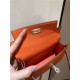 Hermes Kelly Mini II Bag Epsom Leather In Orange CTN High