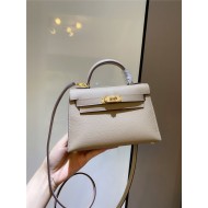 Hermes Kelly Mini II Bag Epsom Leather In Trench CTN High