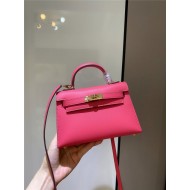 Hermes Kelly Mini II Bag Epsom Leather In Rose eLipstick CTN High