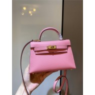 Hermes Kelly Mini II Bag Epsom Leather In Rose Saiura CTN High