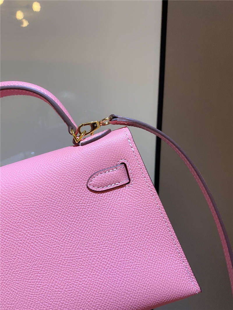 Hermes Kelly Mini II Bag Epsom Leather In Rose Saiura CTN High