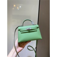 Hermes Kelly Mini II Bag Epsom Leather In Vert Criquet CTN High