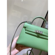 Hermes Kelly Mini II Bag Epsom Leather In Vert Criquet CTN High