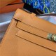 Hermes Kelly Pochette Bag Epsom Leather Silver/Gold Metal WAX High