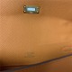 Hermes Kelly Pochette Bag Epsom Leather Silver/Gold Metal WAX High