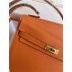 Hermes Kelly Sellier 25 Epsom WAX Orange High