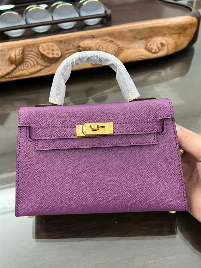 Hermes Kelly Mini II Bag Epsom Leather In Anemone CTN High