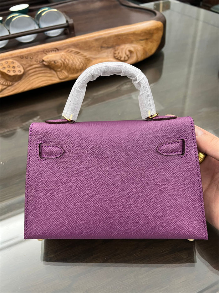 Hermes Kelly Mini II Bag Epsom Leather In Anemone CTN High