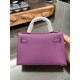 Hermes Kelly Mini II Bag Epsom Leather In Anemone CTN High