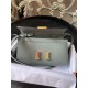 Hermes Constance To Go Long Wallet Epsom Leather Grey-Green Gold-Metal WAX High