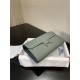 Hermes Constance To Go Long Wallet Epsom Leather Grey-Green Silver-Metal WAX High