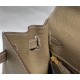 Hermes Kelly 25/28cm Sellier Bag Epsom Leather Silver/Gold Metal In Etoupe-Gold High