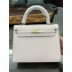 Hermes Kelly 25/28cm Sellier Bag Epsom Leather Silver/Gold Metal In Rose Sheherazade High