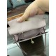 Hermes Kelly 25/28cm Sellier Bag Epsom Leather Silver/Gold Metal In Rose Sheherazade High