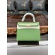 Hermes Kelly 25/28cm Sellier Bag Epsom Leather Silver/Gold Metal In Vert Criquet High