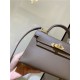 Hermes Kelly Mini II Bag Epsom Leather In Etoupe CTN High