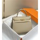 Hermes Kelly 25/28cm Sellier Bag Epsom Leather Silver/Gold Metal In Tourterelle High