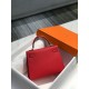 Hermes Kelly 25/28cm Sellier Bag Epsom Leather Silver/Gold Metal In Rouge Casaque High