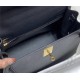 Hermes Kelly 25/28cm Sellier Bag Epsom Leather Silver/Gold Metal In Black-Gold High