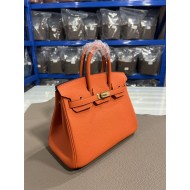 Hermes Birkin 25/30/35cm Bag Togo Leather In Orange WAX High