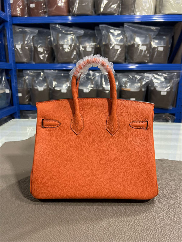 Hermes Birkin 25/30/35cm Bag Togo Leather In Orange WAX High