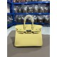 Hermes Birkin 25/30/35cm Bag Togo Leather In Jaune Poussin WAX High