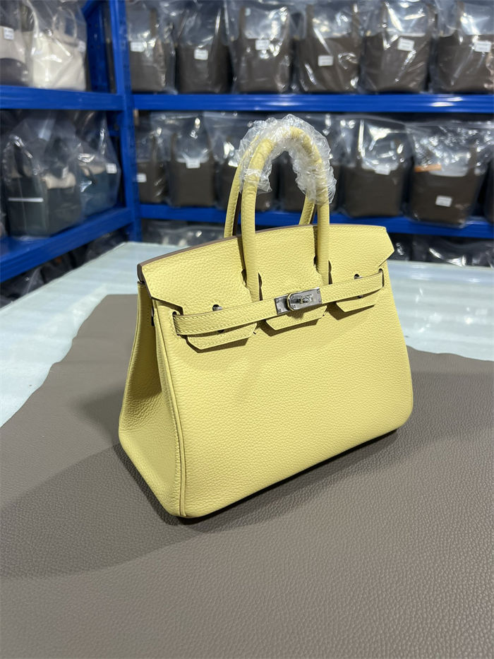 Hermes Birkin 25/30/35cm Bag Togo Leather In Jaune Poussin WAX High