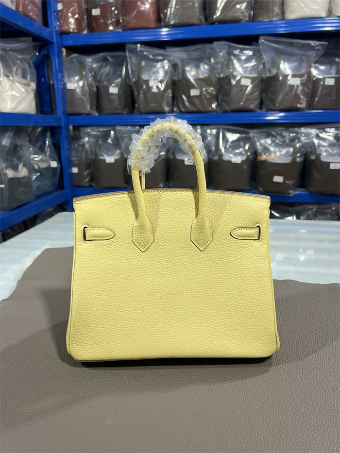 Hermes Birkin 25/30/35cm Bag Togo Leather In Jaune Poussin WAX High