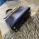 Hermes Kelly 25cm Sellier Bag Embossed Crocodile Leather In Navy High