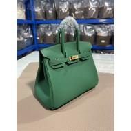 Hermes Birkin 25/30/35cm Bag Togo Leather In Vert Vertigo WAX High