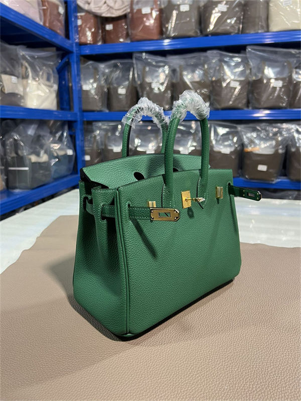 Hermes Birkin 25/30/35cm Bag Togo Leather In Vert Vertigo WAX High